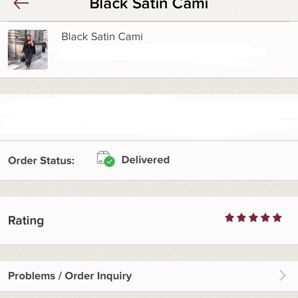 Black Satin Cami - Picture 3 of 4